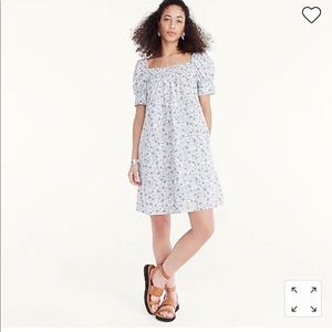 J CREW | Cotton poplin shift dress in floral vines